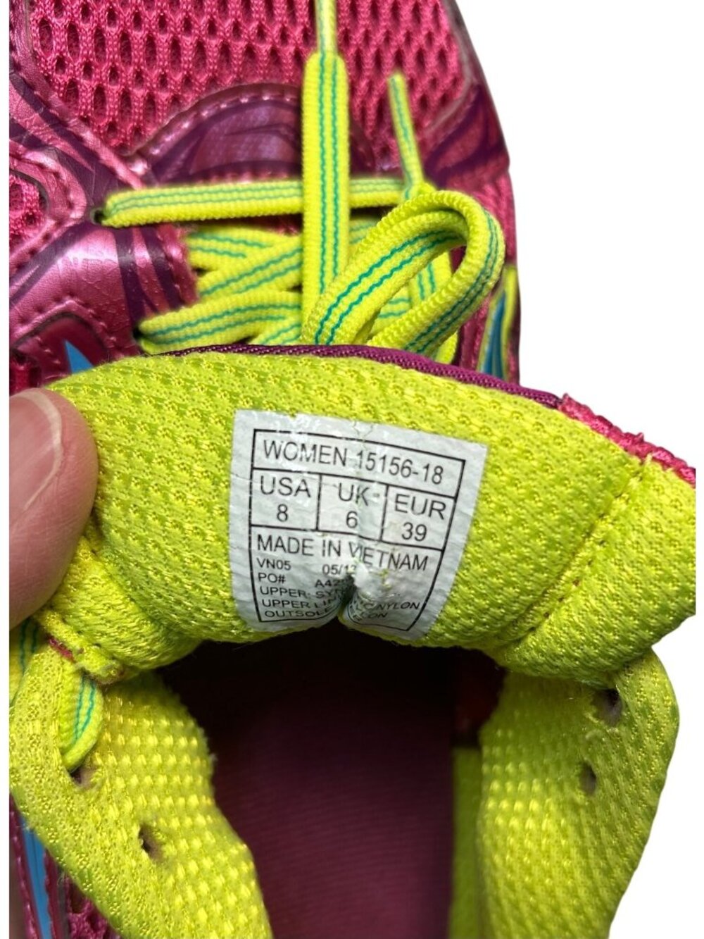 Saucony Cohesion 6 Women’s Athletic Running Shoes Pink/Yellow Size 8 - Picture 8 of 11